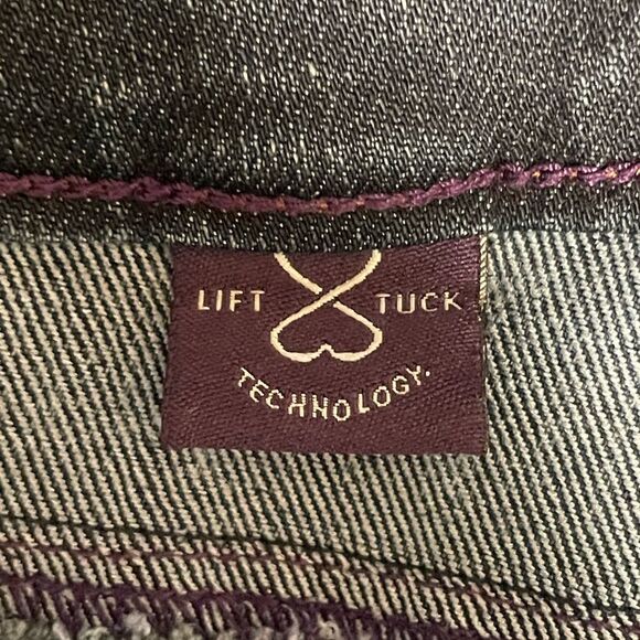 NYDJ High Rise Boot Cut Flare Leg Denim‎ Blue Jeans Faux Back Pockets Size 10 - Picture 6 of 8